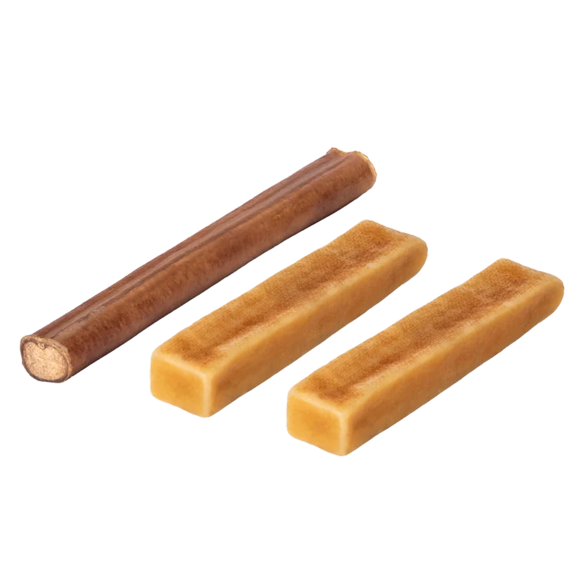 Gift Bundle: 2 Large Yak Chews and a 6" Hickory Smoked Bully Stick