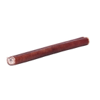 Side view of a 6-inch regular bully stick showcasing its baked texture with a plain background