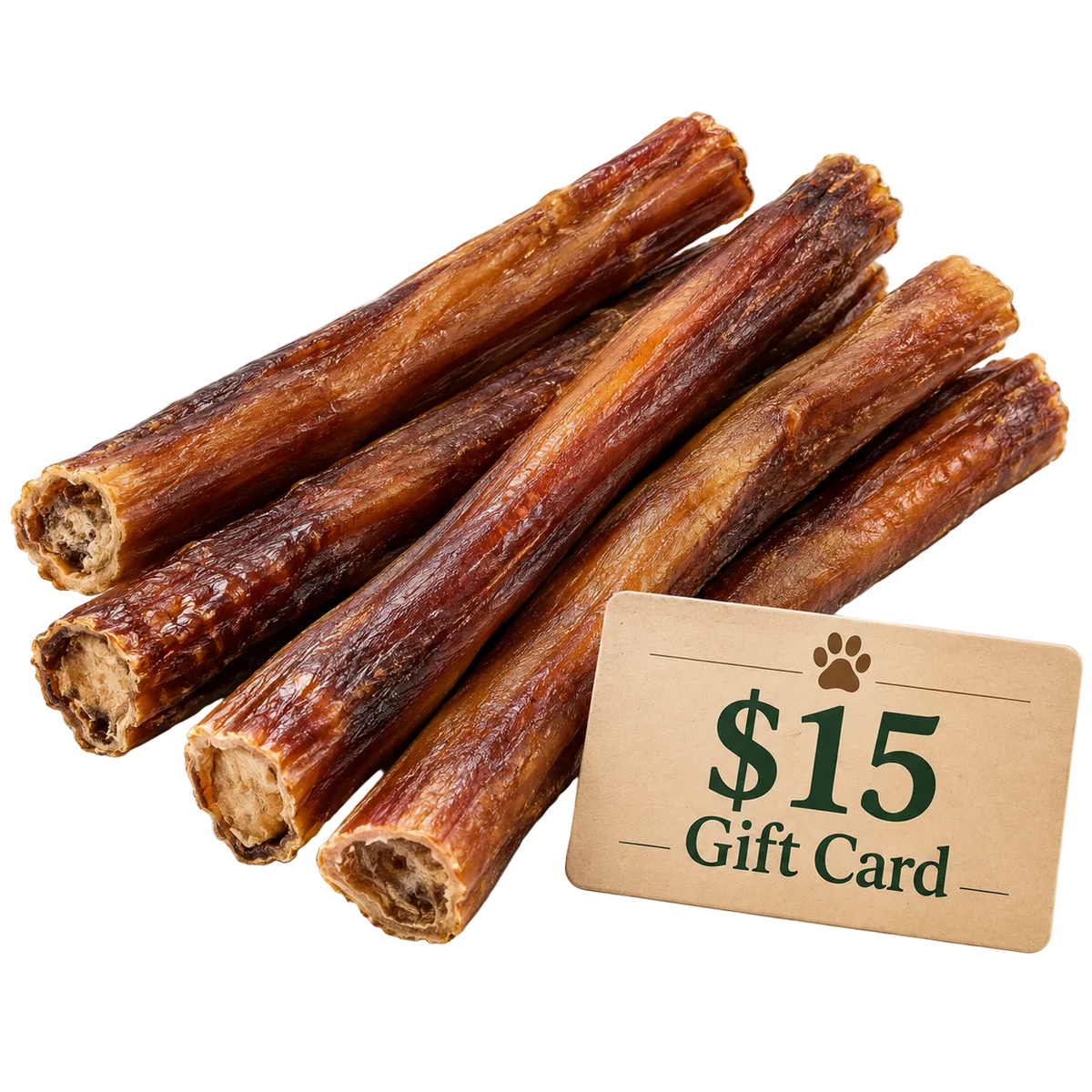 Beat Bezos Promo: $15 Gift Card + 5 Hickory Smoked Bully Sticks