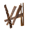 Front view of Gullet Triple Pack showcasing braided and bully-style gullet sticks with a transparent background