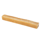 Side view of Himalayan yak cheese chew dog treat showcasing its long rectangular shape on a transparent background