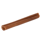 Angled view of beef protein sticks showcasing rolled chew texture with a transparent background