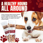 Close-up of braided bully sticks showing three-strand braid and meaty texture on white background
