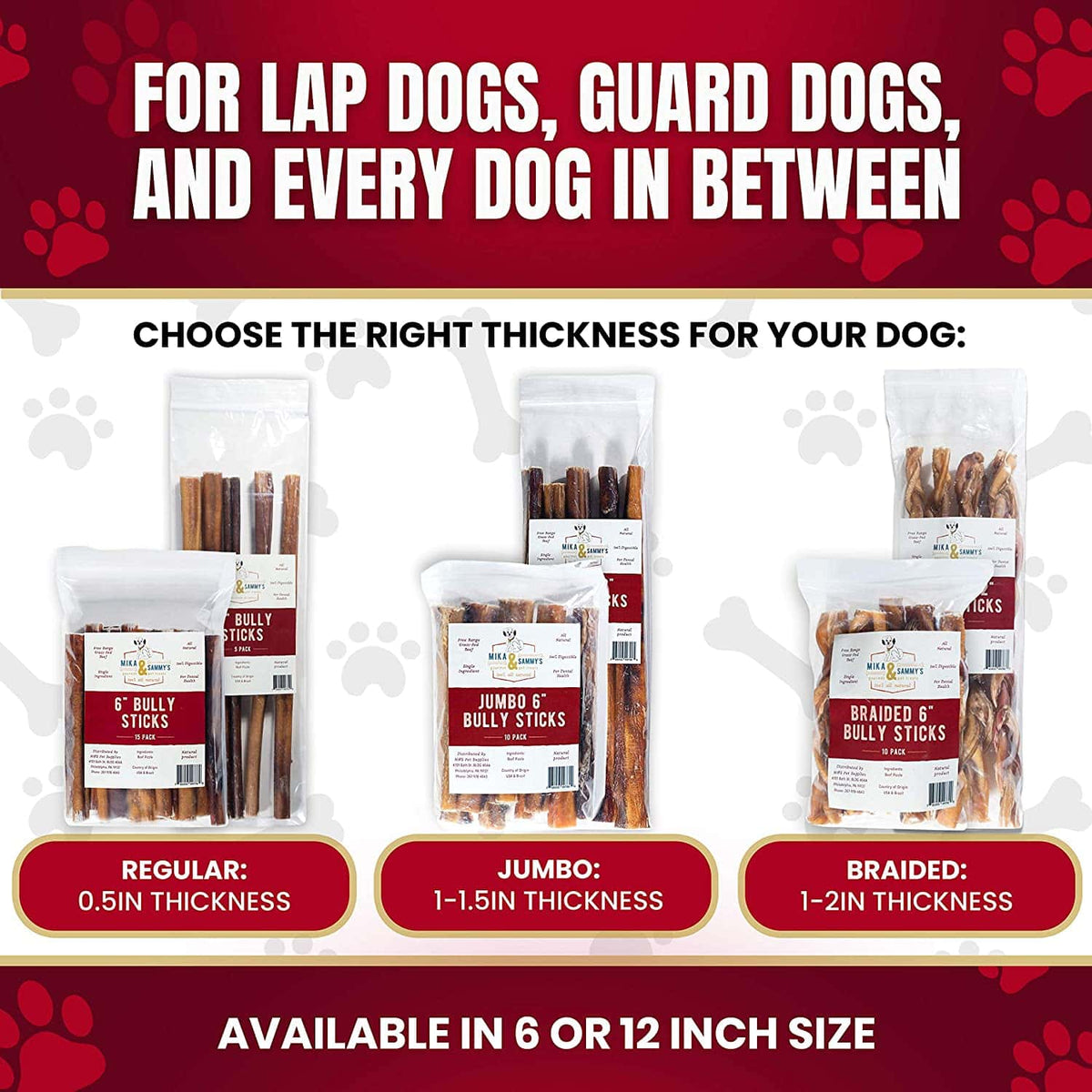 Close-up of Premium Braided Bully Sticks showcasing braided design and dried beef texture on a white background